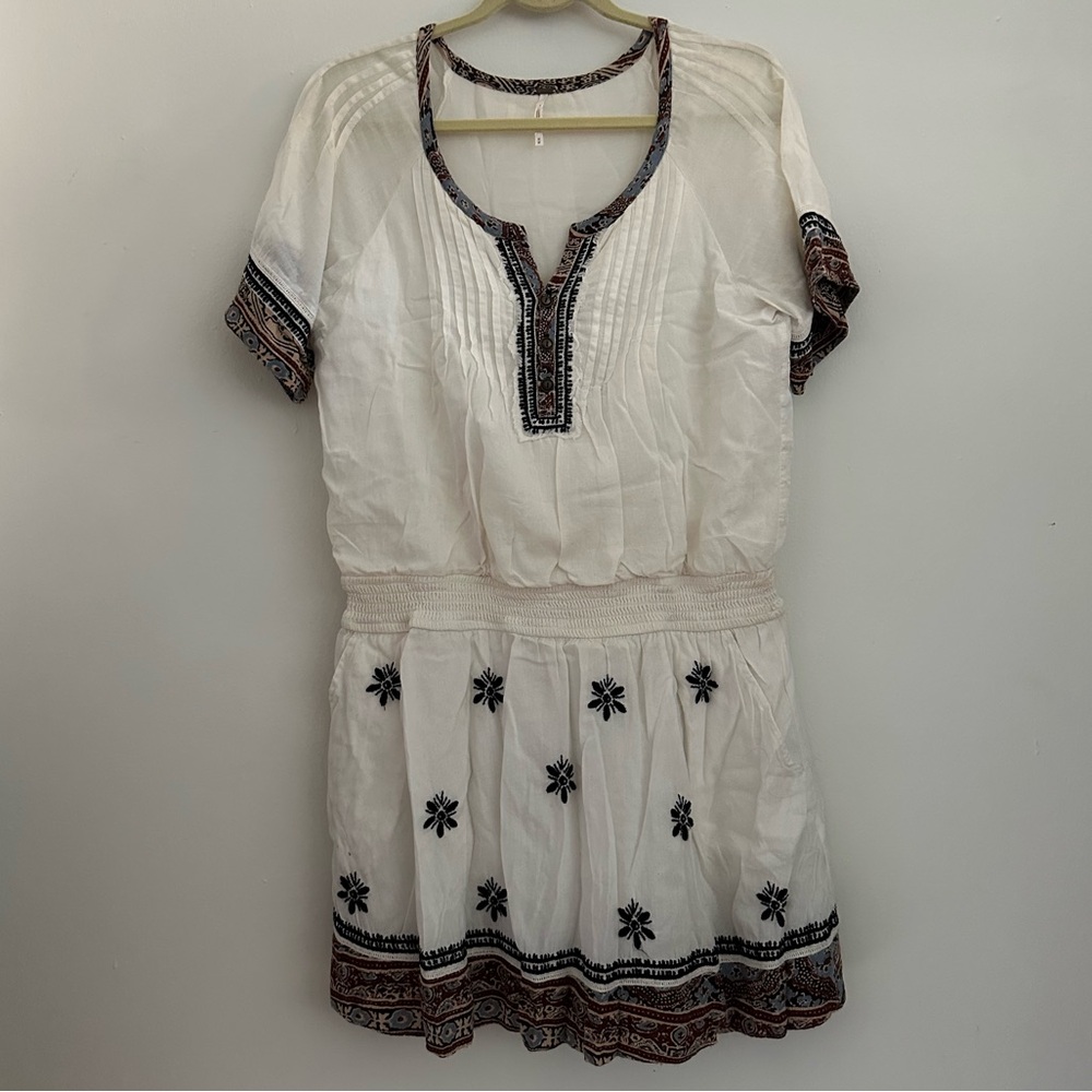 Free People Meet Me In Marfa Dress in Ivory Combo Size Medium
